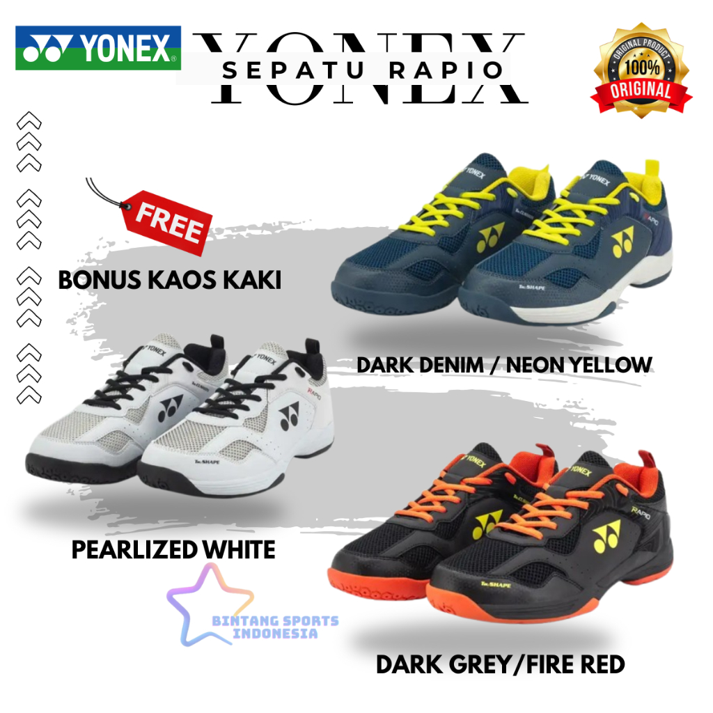 SEPATU BADMINTON BULUTANGKIS YONEX RAPIO ORIGINAL