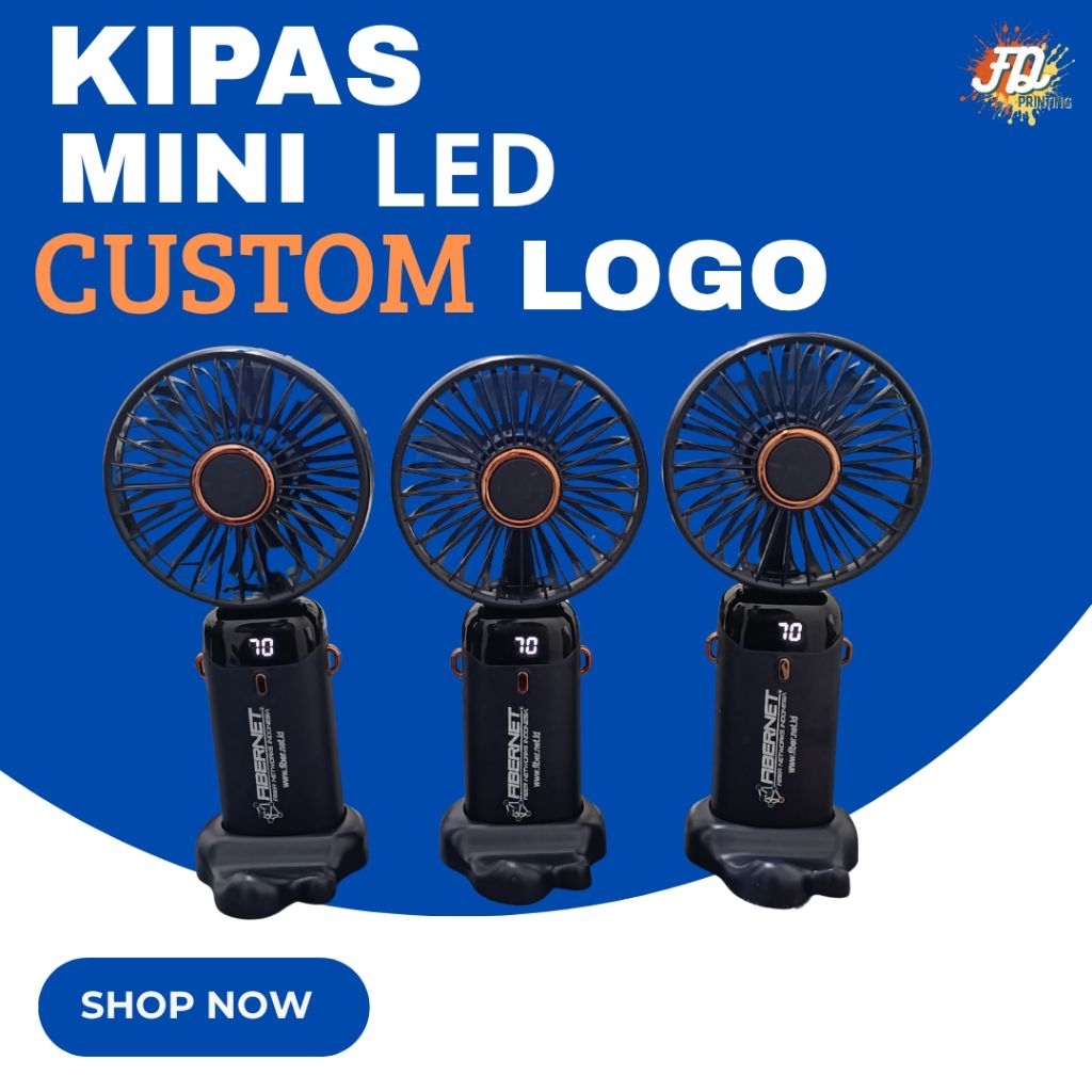 Kipas mini/kipas LED mini/kipas LED mini custom/kipas mini custom logo/kipas mini custom promosi/kip