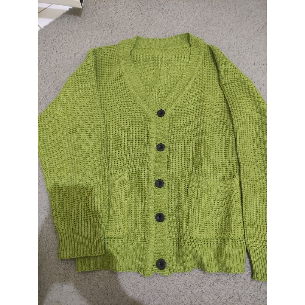preloved cardigan avocado