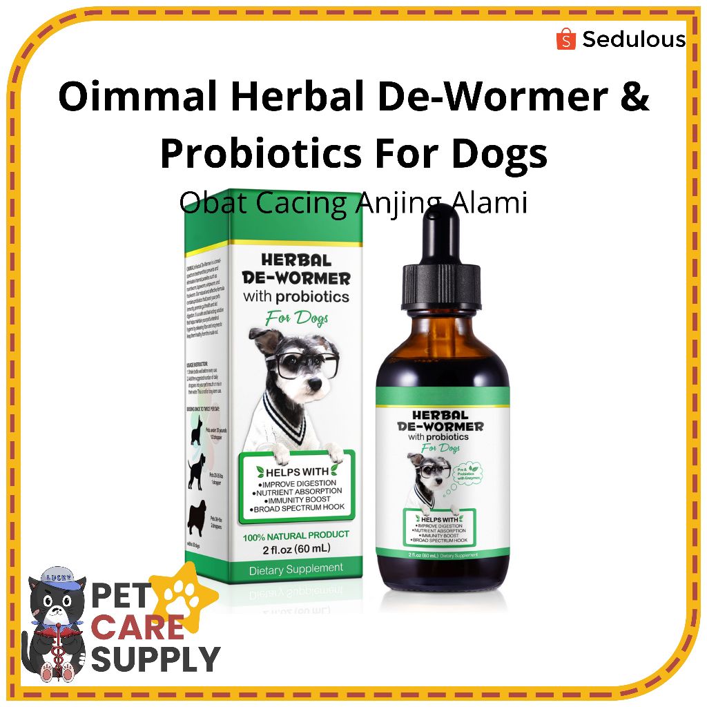 Obat Cacing Anjing Alami Oimmal - Obat Cacing Anjing Alami - Obat Cacing Anjing 60 mL