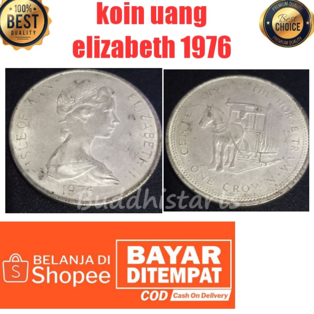 koin kuno inggris ratu elizabeth tahun 1976