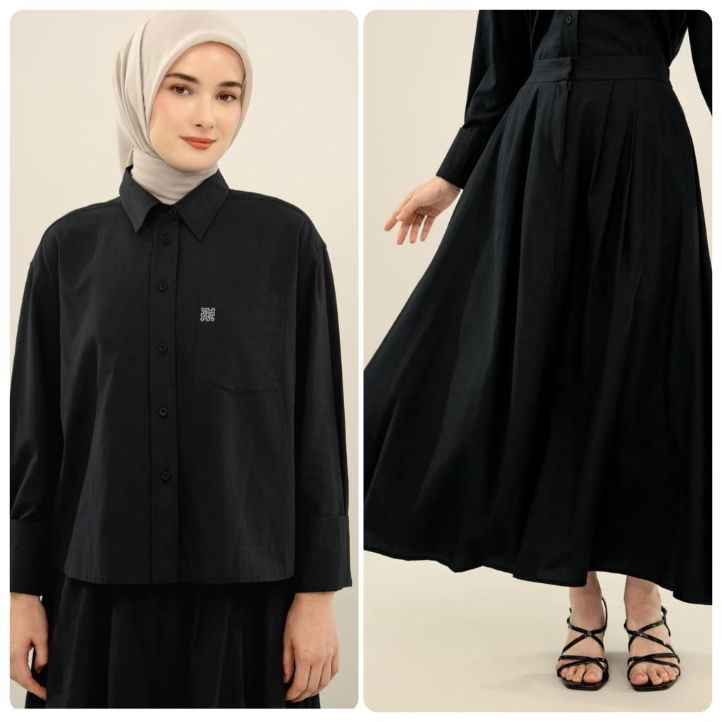 EDRIA CROP SHIRT DAN SKIRT HEAVENLIGHTS