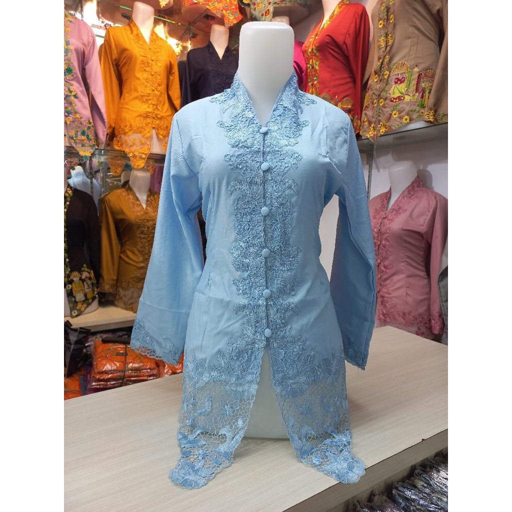 Kebaya encim bordir polos senada/kebaya encim jakarta/kebaya encim modern/kebaya encim sekolah/kebay