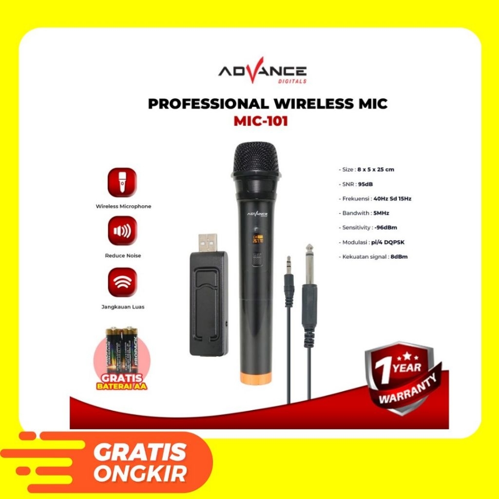 Mic Wireless Advance Single MIC-101