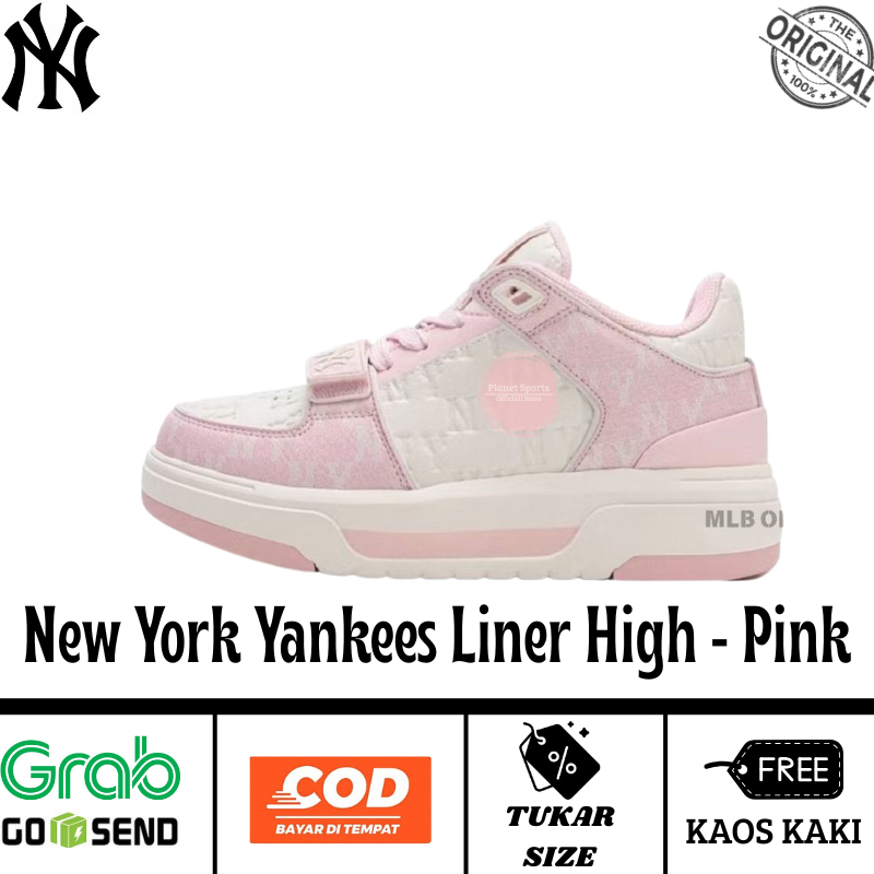 MLB Chunky Liner High Classis Monogram NY Yankees Pink
