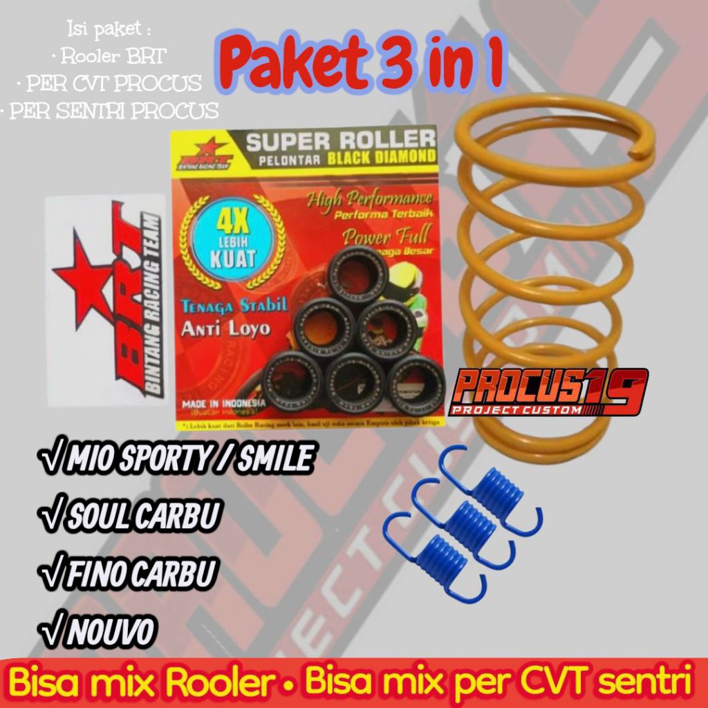 PAKET UPGRADE CVT MIO PAKETAN KIRIAN MIO SPORTY SMILE KARBU SOUL KARBU FINO KARBU