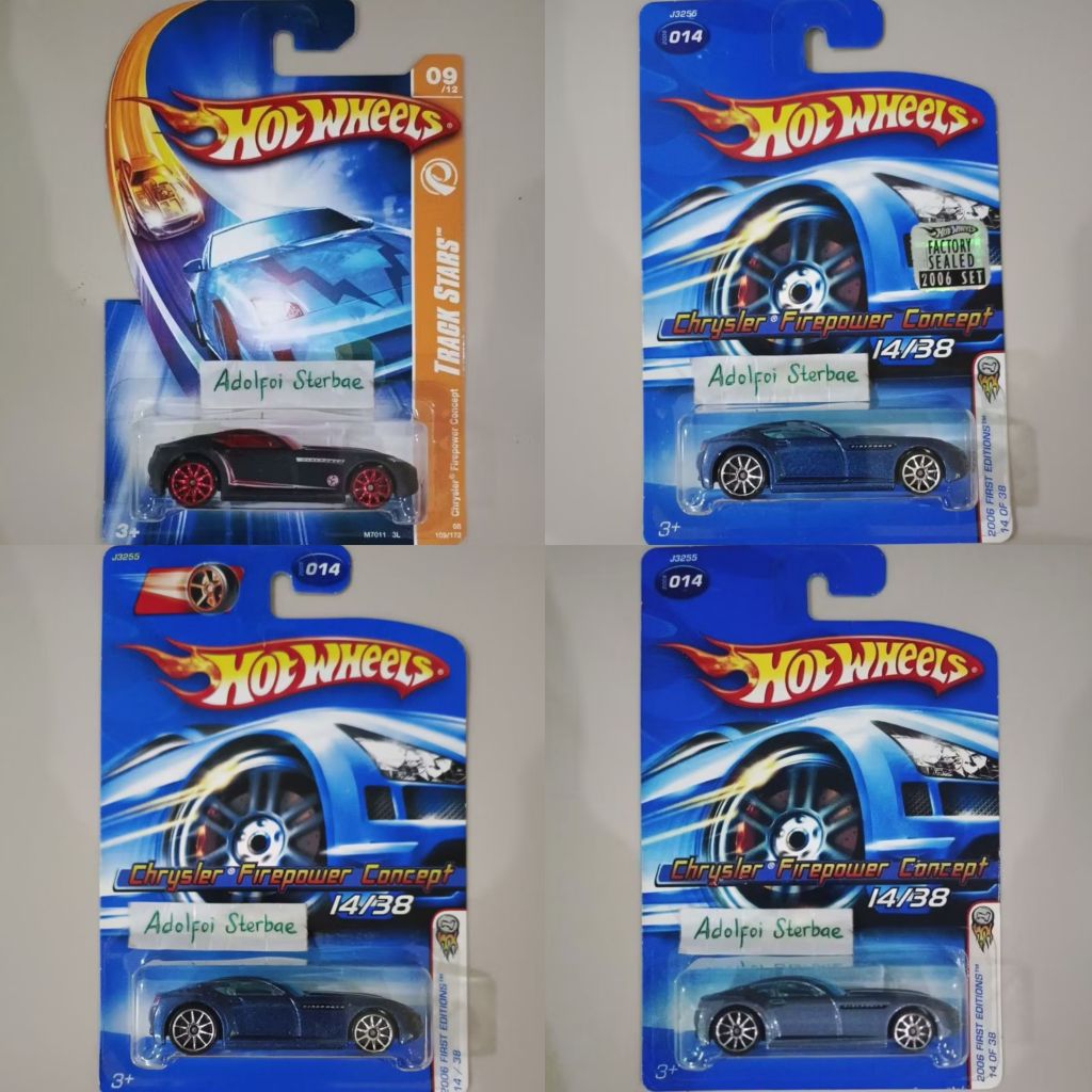 hotwheels hot wheels chrysler firepower concept factory sealed 2006 first editions track stars fte f