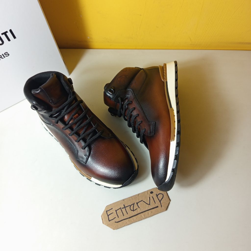 he0187 sepatu sneaker boots pria import terbaru sneaker cowok keren branded vip