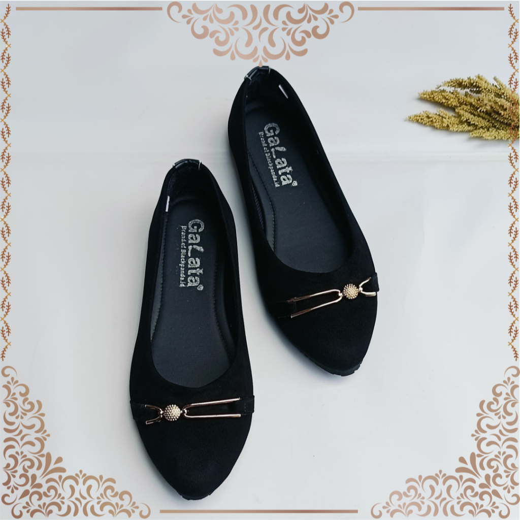 Black Panda Zeffa - Sepatu Black Panda Original - Flat Shoes Wanita