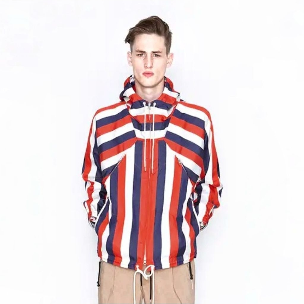 Number Nine Stripe Tricolor Mountain Parka Jacket
