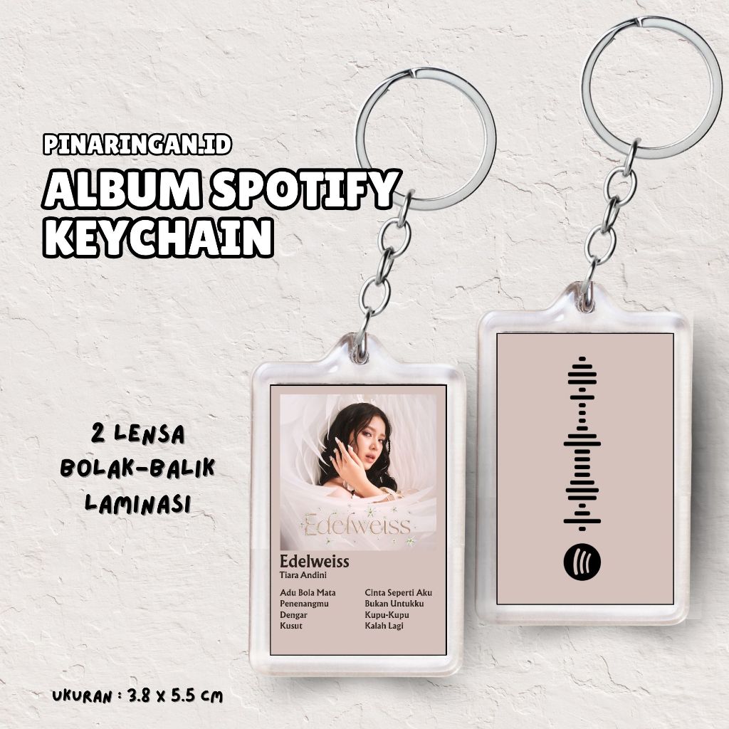 (Tiara Andini) GANCI ACRYLIC SPOTIFY ALBUM BISA DI SCAN DI SPOTIFY FULL LAMINASI GLOSSY