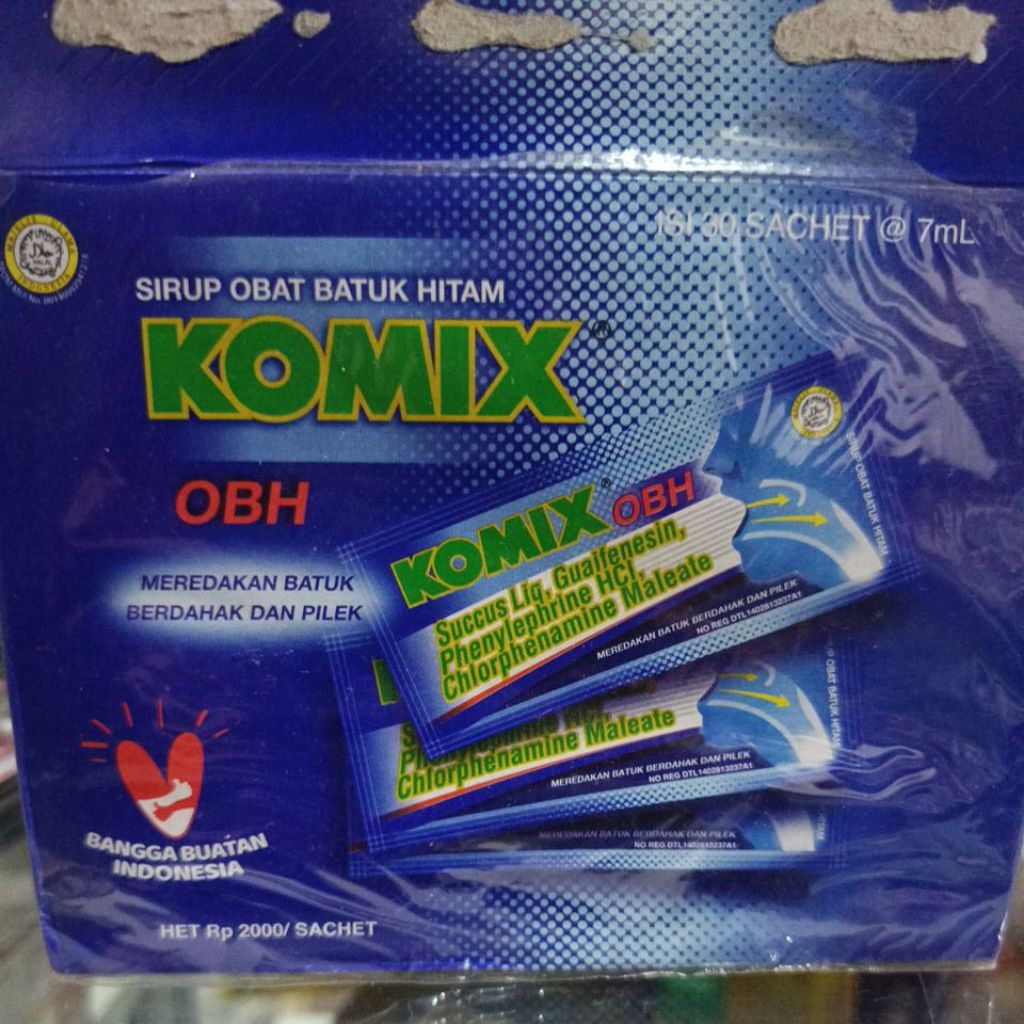 komik obh sirup obat batuk hitam sachet meredakan batuk berdahak dan pilek