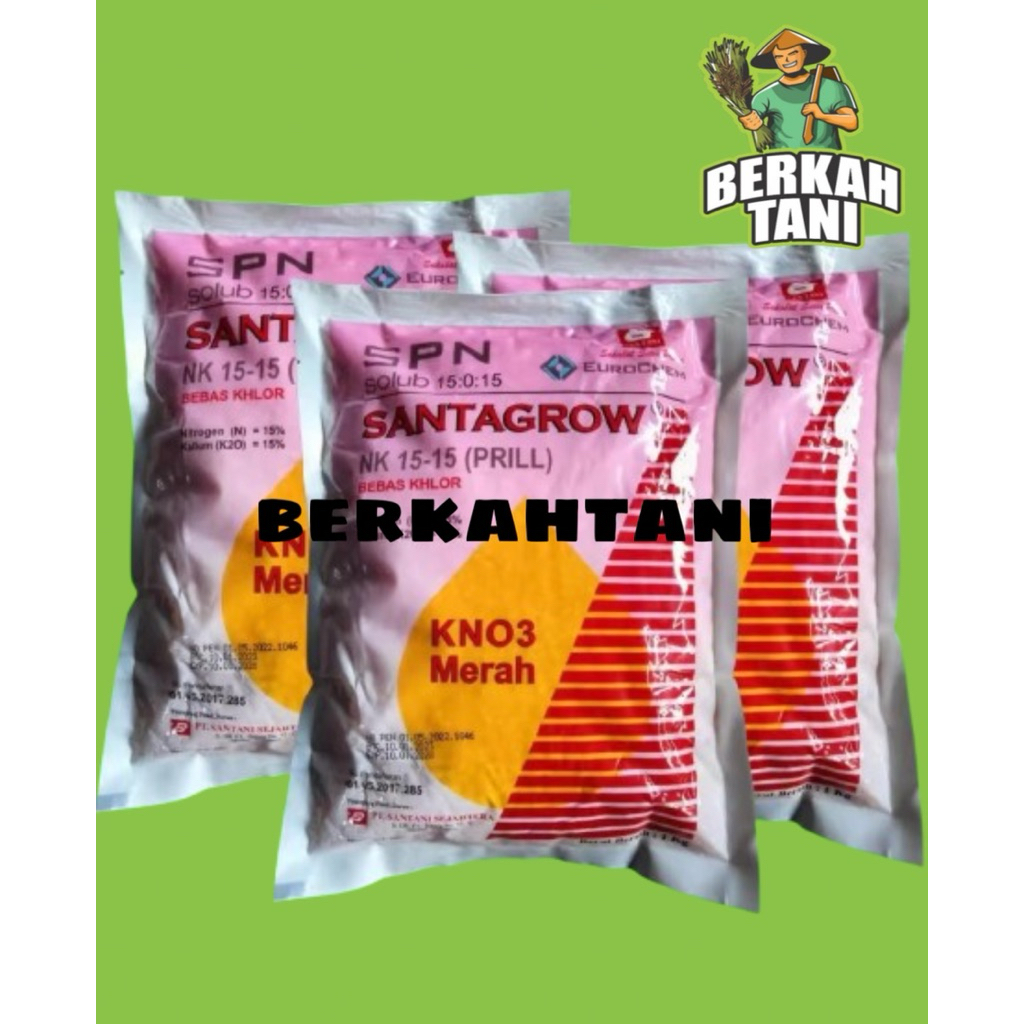 SPN Santagrow 1kg Pupuk KNO3 Merah 15 0 15 Mempercepat Pertumbuhan Tanaman Santani Agro Perkasa KNO3