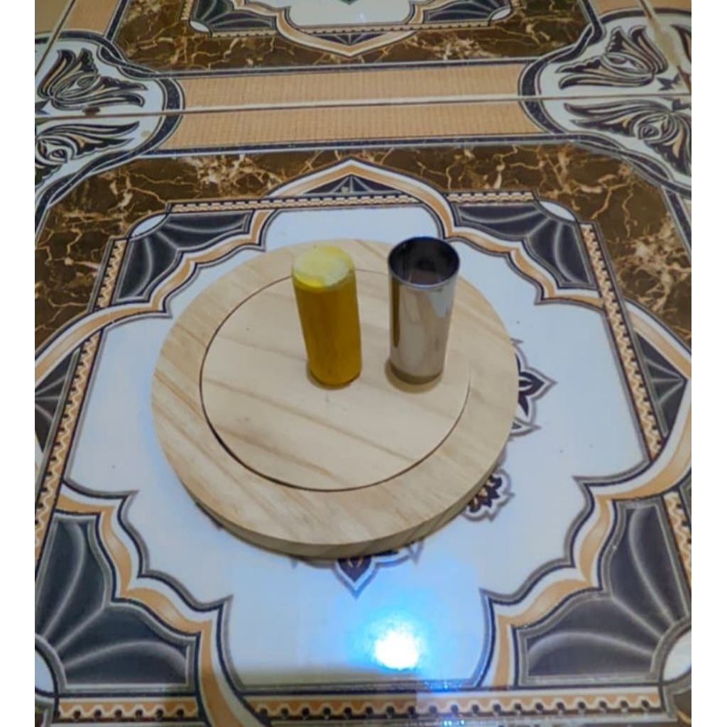 Cetakan donat kayu fullset petankan dan pembolong stainless alat donat