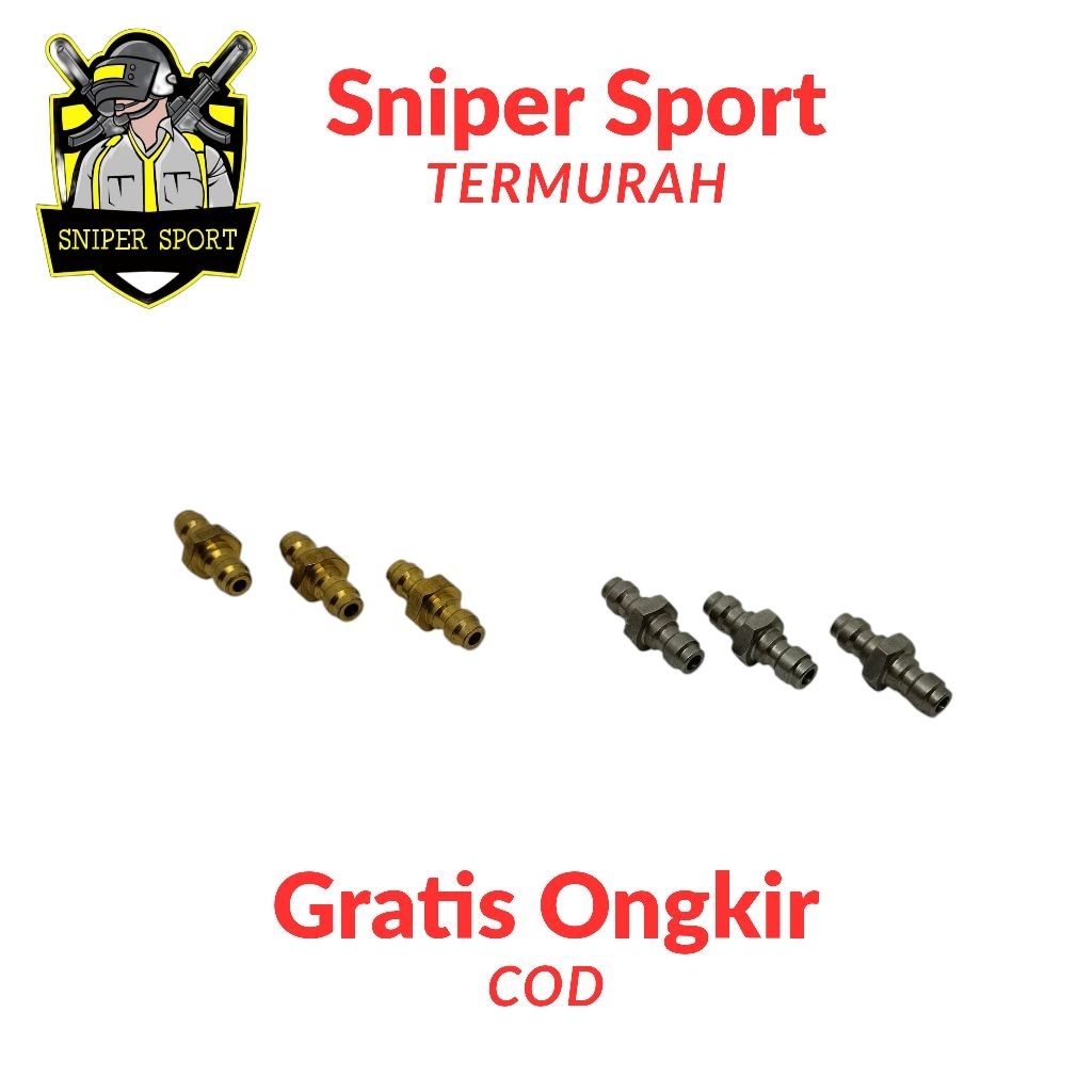 Double Male Stainless | Sambungan Jantan Pompa Pcp | Adapter Jantan Pompa Pcp