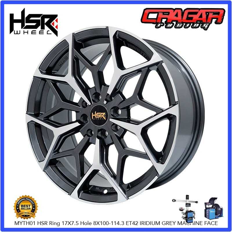 Velg Mobil Original Hsr Myth 01 R17 Lubang 4 Buat Wuling Confero Alvez Formo Dll
