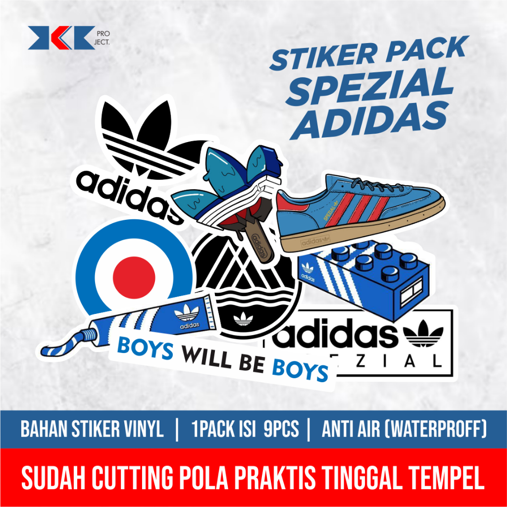 STIKER PACK SPEZIAL ADIDAS / STICKER FOOTBALL CASUAL / STIKER HELM / LAPTOP / HP