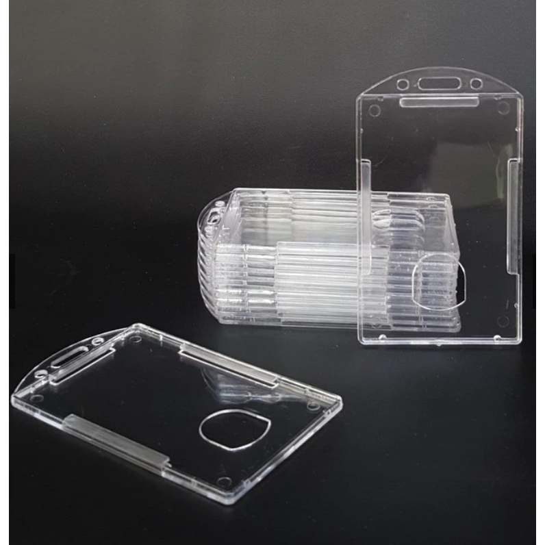 casing id card Tranparacy bening KACA frame kartu pegawai card holder id bening