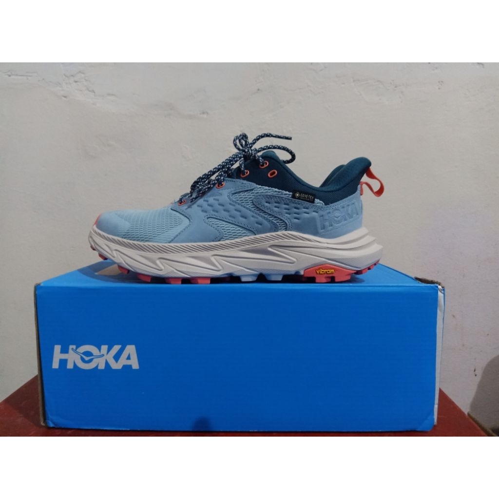 SEPATU LARI WANITA TRAIL HIKING HOKA ONE ONE ANACAPA 2 LOW GTX DRUZY/DAWN LIGHT ORIGINAL