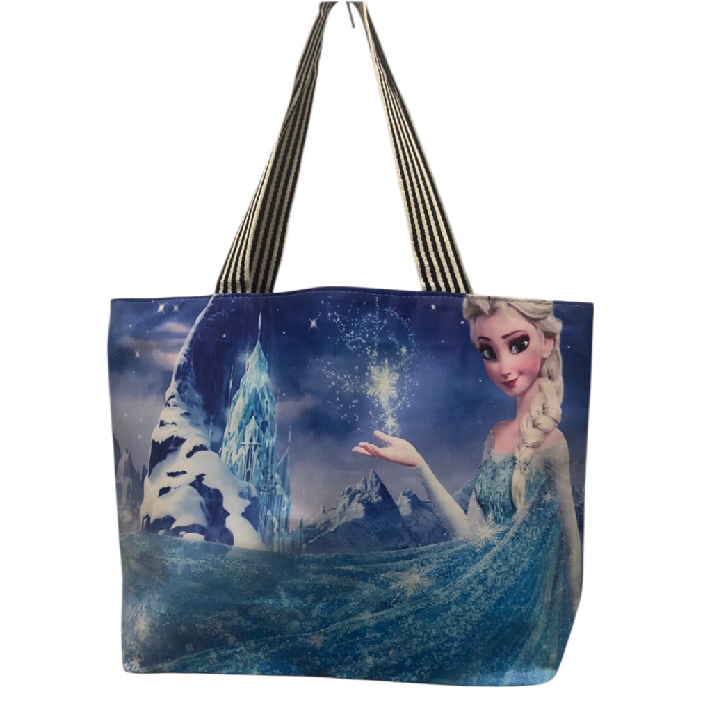 Tas Totebag Frozen Elsa Kulit Sintetis Full Print – Preloved Koleksi Pribadi (Resleting Rusak dol)