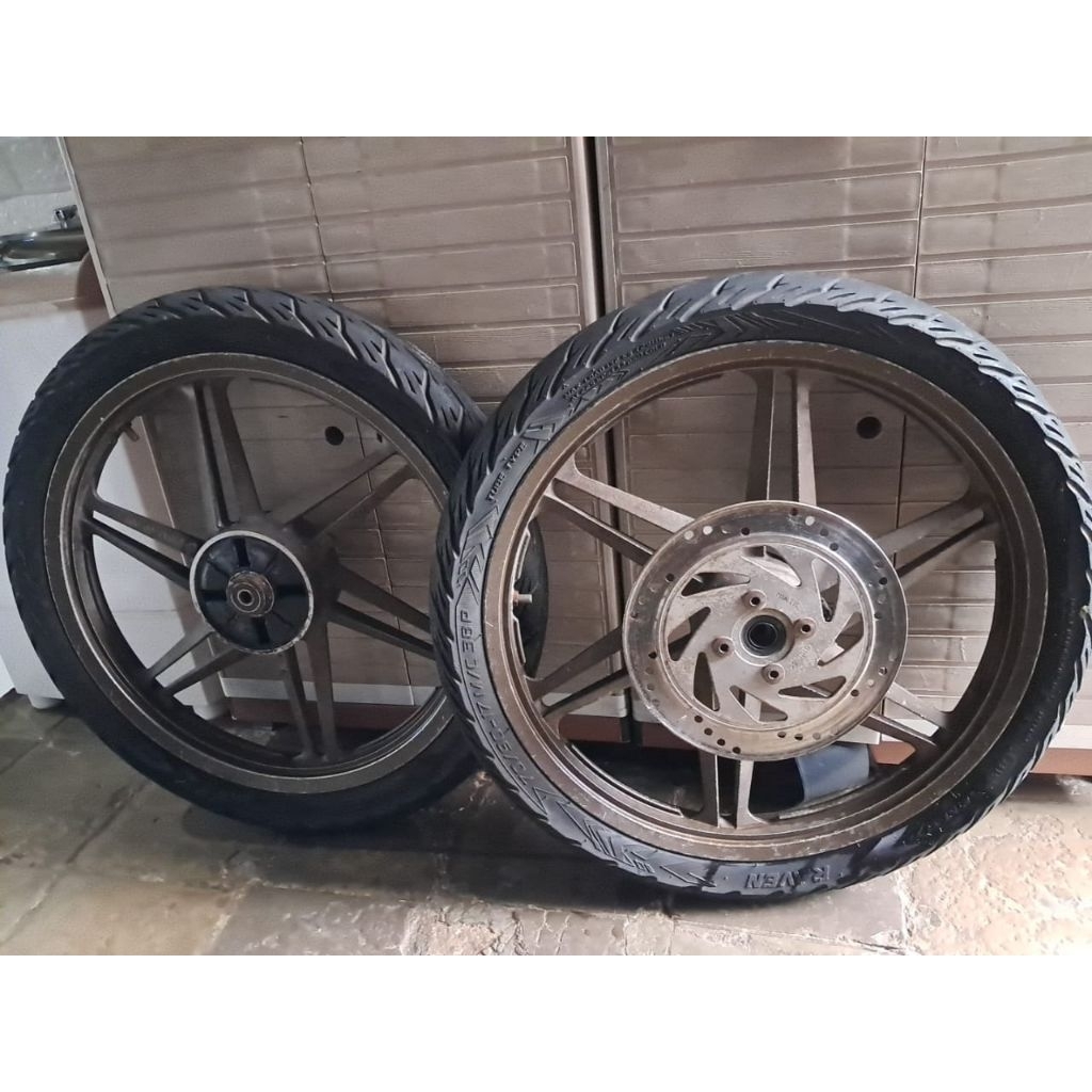 Velg zx 130 zx130 kawasaki edge enkei pelek racing palang original ori copotan standar kelengkapanny