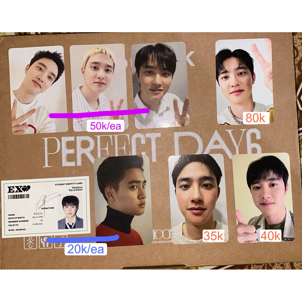 Kyungsoo Bloom photocard Do It photocard empathy, sehun id card