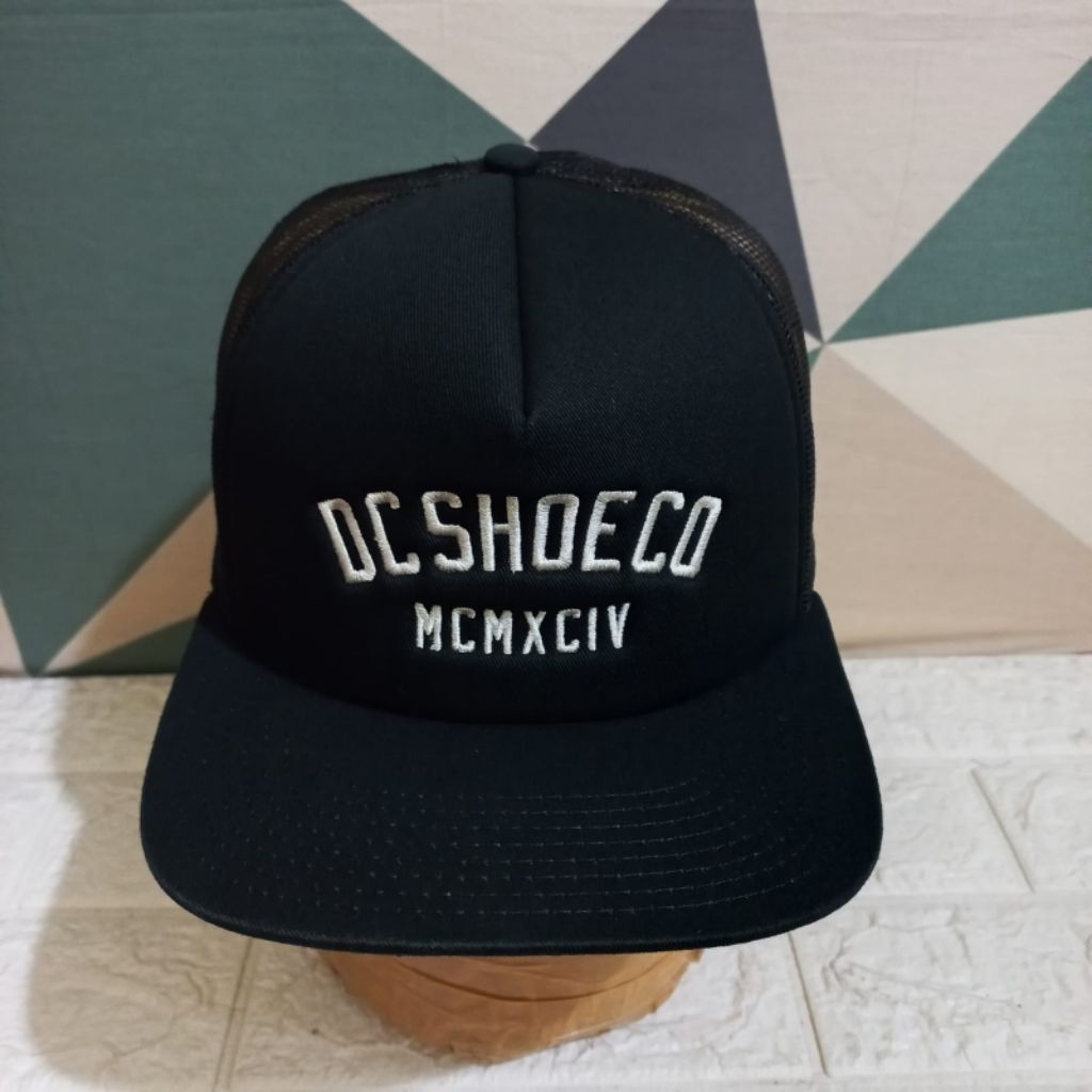 Snapback Jaring Original Second DC Hitam Setelan stok 7461