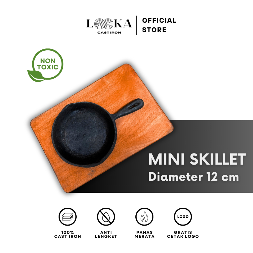 Looka Cast Iron Mini Skillet Hot Plate