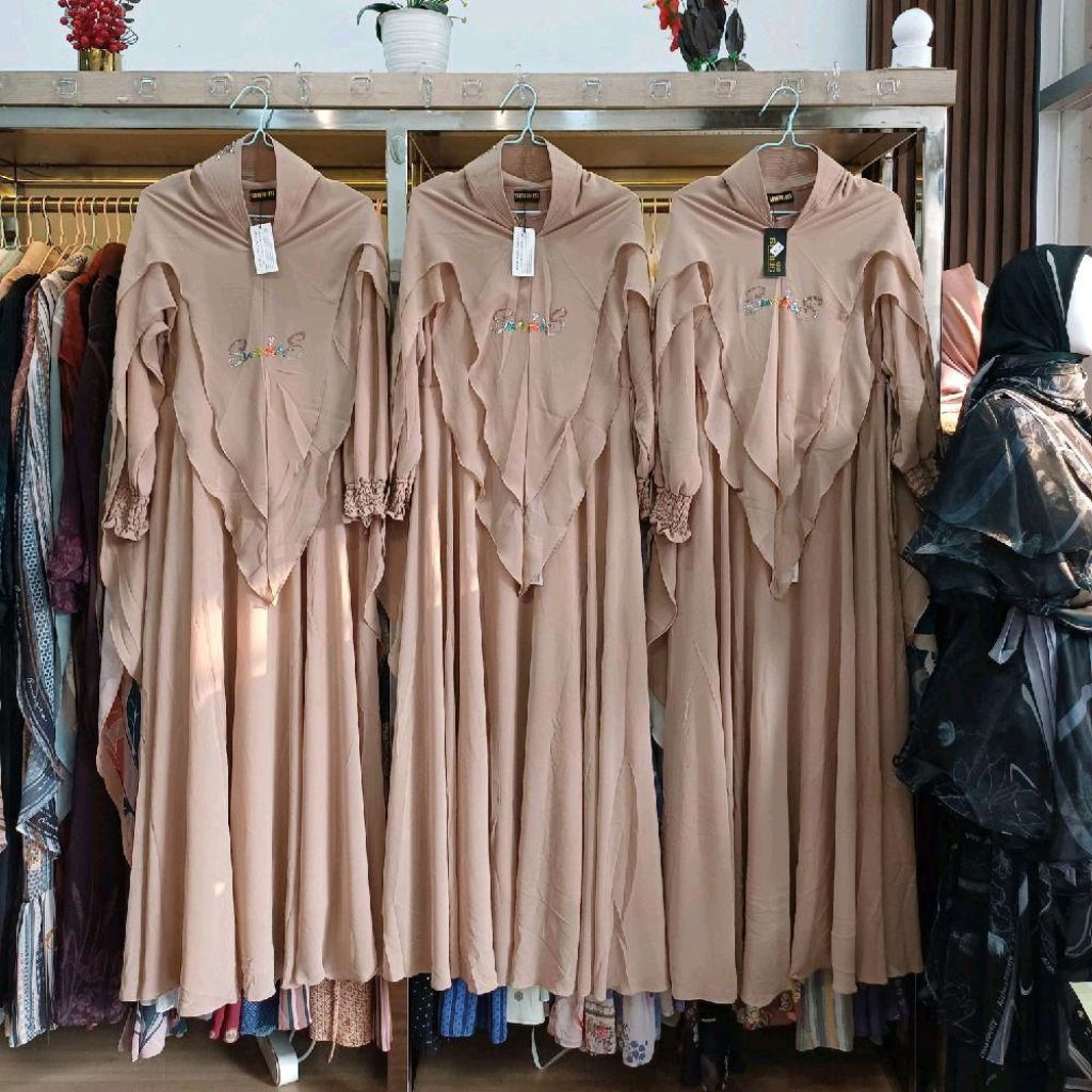 AISYAH lengan ceruty by.sarkis hijab mewah syar'i cantik