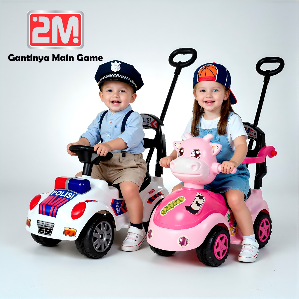 Mainan Anak Mobil Dorong Ride On Premium Manual Bisa Dinaiki Mobil Mobilan Balita Laki Perempuan- 2M