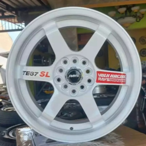 1 SET VELG BARU TE37 SL R16 H5 dbl vcd 100/114 Lbr 7 ET 35 Wrn Putih