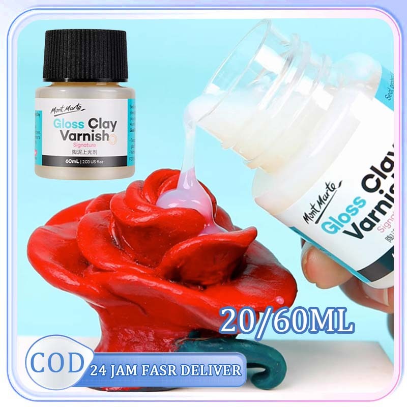 20ml/60ml Glossy Clay Varnish Clay Varnish Glossy Varnish Clay Tanah Liat