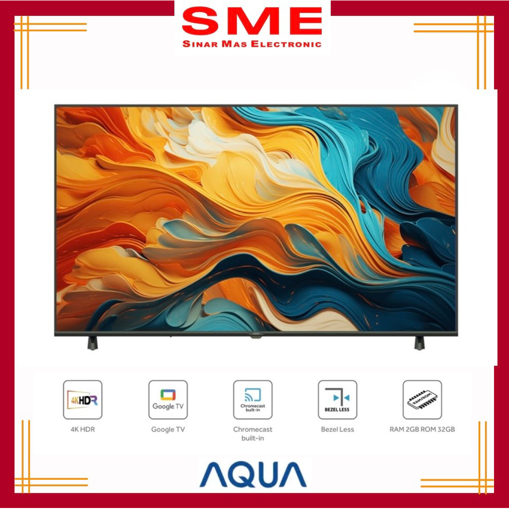 LED AQUA 50” GOOGLE TV UHD 4K - H5F