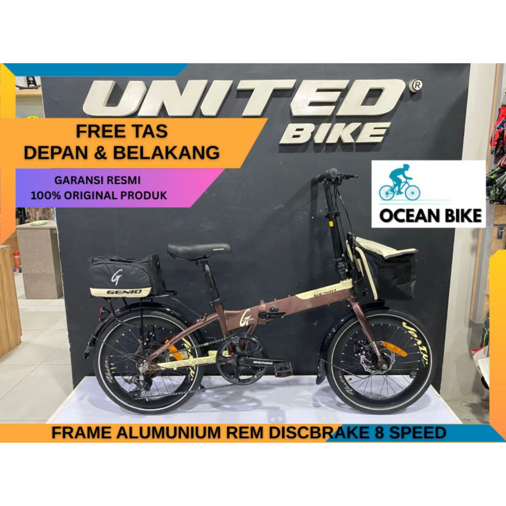 SEPEDA LIPAT 16 20 GENIO VESTA GENIO F371 RemDiscbrake Operangigi Terbaru
