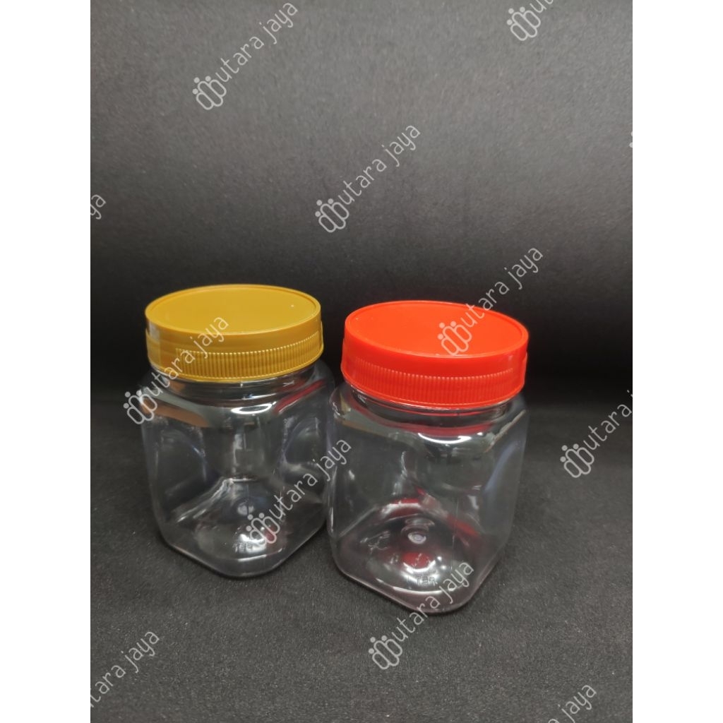 Toples plastik 150ml KOTAK / toples manisan / bumbu / sambal