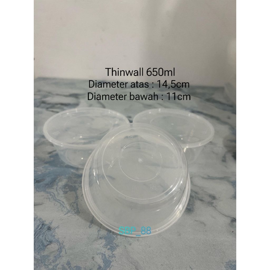 thinwall bowl 650ml/pack