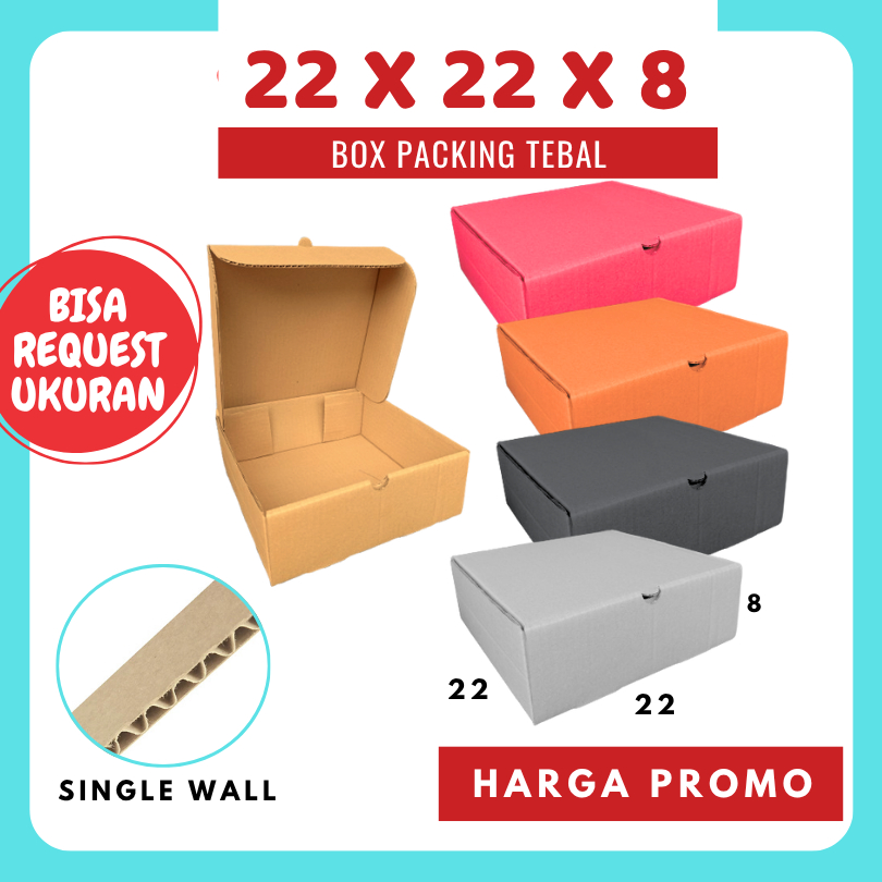 Box 22x22x8 LD Kardus 22x22x8 LD Dus Hampers 22x22x8 LD Kotak Packing Pizza Hampers Handuk Diva Box