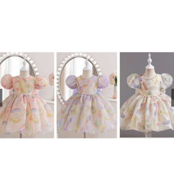 SPP2025-Gaun natal anak dress natal anak baju natal anak gaun kembang anak dress kembang anak baju k