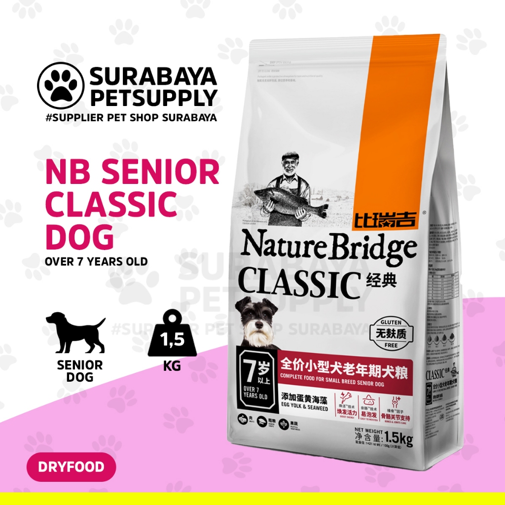 Nature Bridge Small Breed Senior Dog Food 1.5Kg / Nature Bridge Senior - NB Senior Dog 1,5kg - Natur
