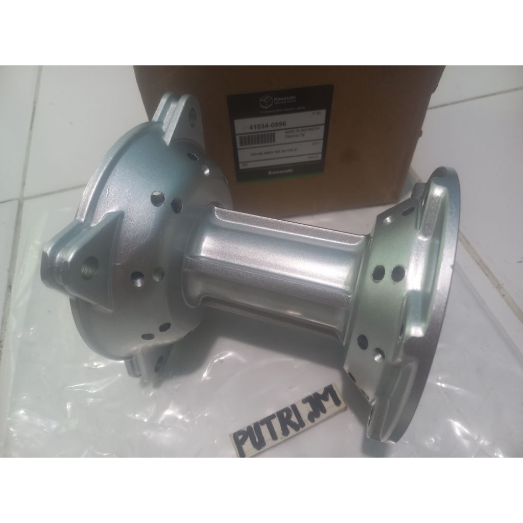 TROMOL BELAKANG KAWASAKI KLX 150 BF DTRACKER ASLI HOLE 36