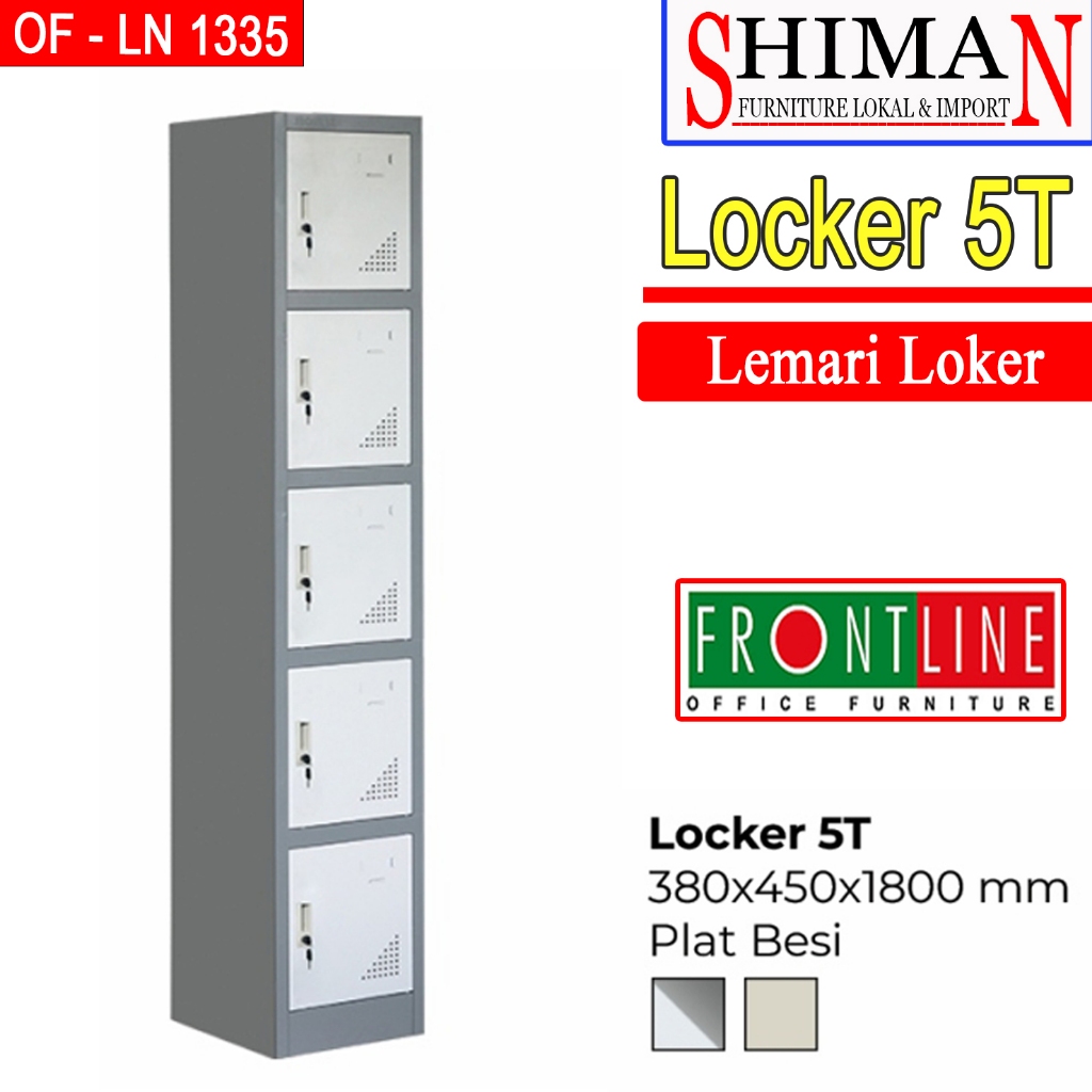 Lemari Loker 5 Pintu 5T FRONTLINE | Loker 5 Pintu