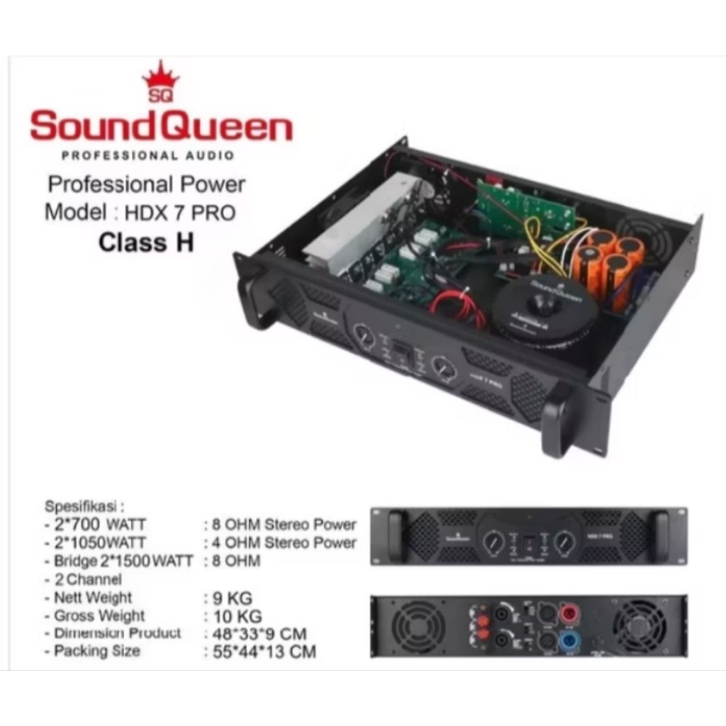Power Soundqueen HDX 7 PRO Power Amplifier HDX-7 SQ Sound Queen