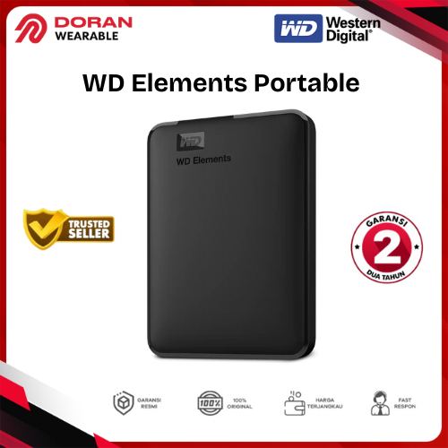 WD Element Elements 1TB 2TB 4TB 5TB - HDD Hardisk Hard Disk Eksternal 2.5 inch - Garansi Resmi 2 Tah