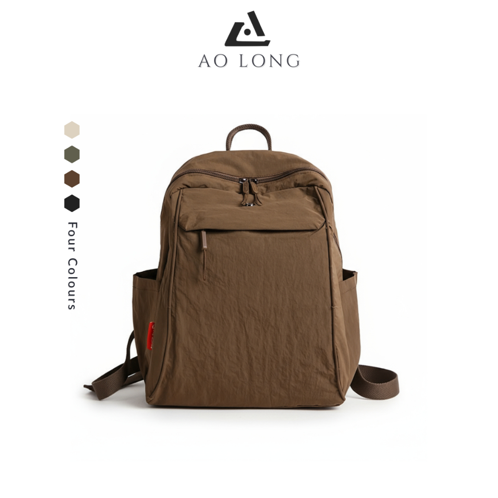 AOLONG Ransel ALENA 8312# - Tas Ransel Wanita Fashion Sekolah Bahan Parasut Anti Air Bisa COD