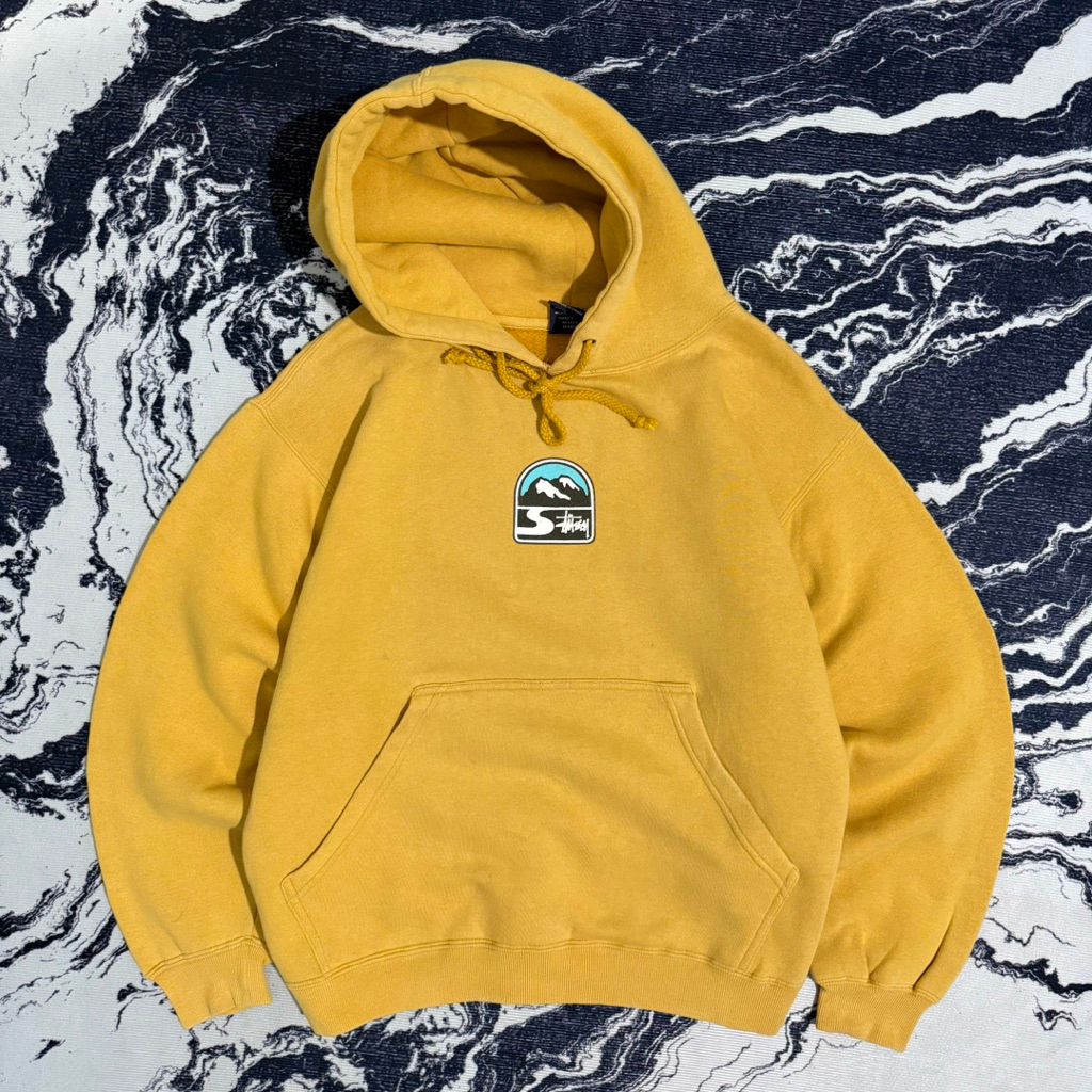 Vintage 90s stussy mountain logo hoodie