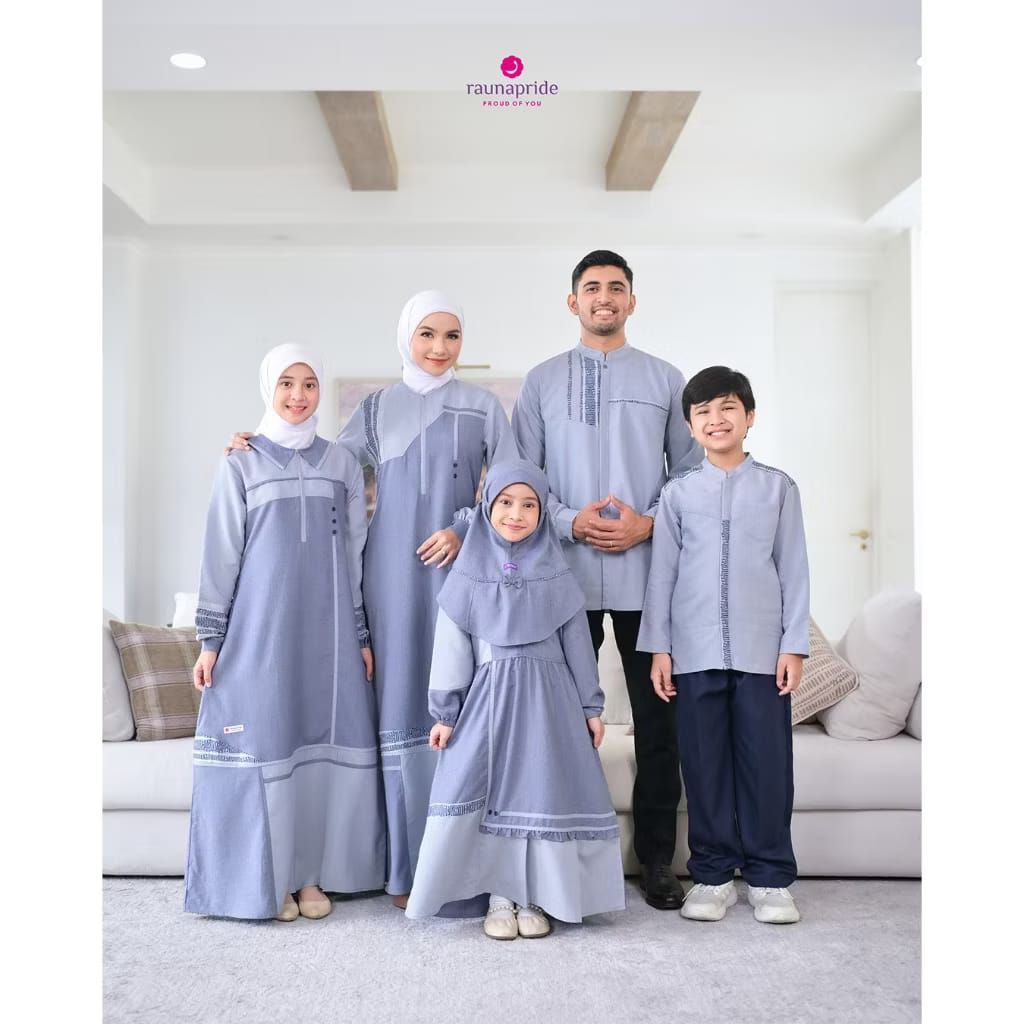 Sarimbit RaunaPride Kinasih - Gamis Kinasih muslim couple 2026 Denim