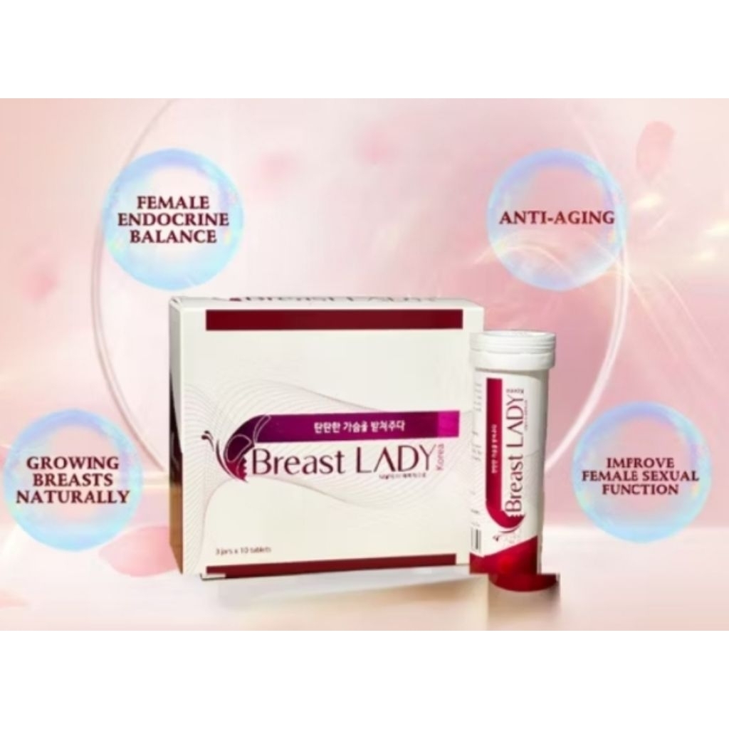 Collagen Breast Lady Korea isi 30 tablet effervescent