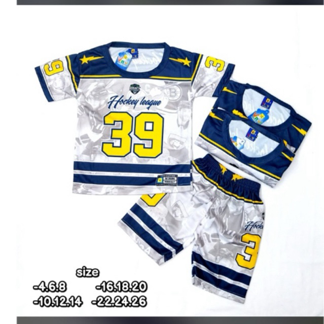 SETELAN JERSEY HOCKEY BASEBALL ANAK LAKI 2-13 tahun / BAJU JERSEY ANAK LAKI LAKI / JERSEY BASKET / J