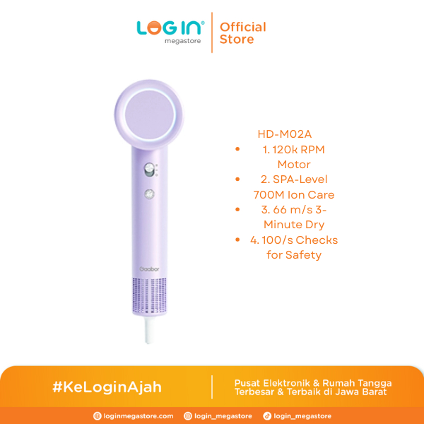 GAABOR HAIR DRYER HDM02A Smart Ionic Bladeless High Speed Hair Dryer Purple