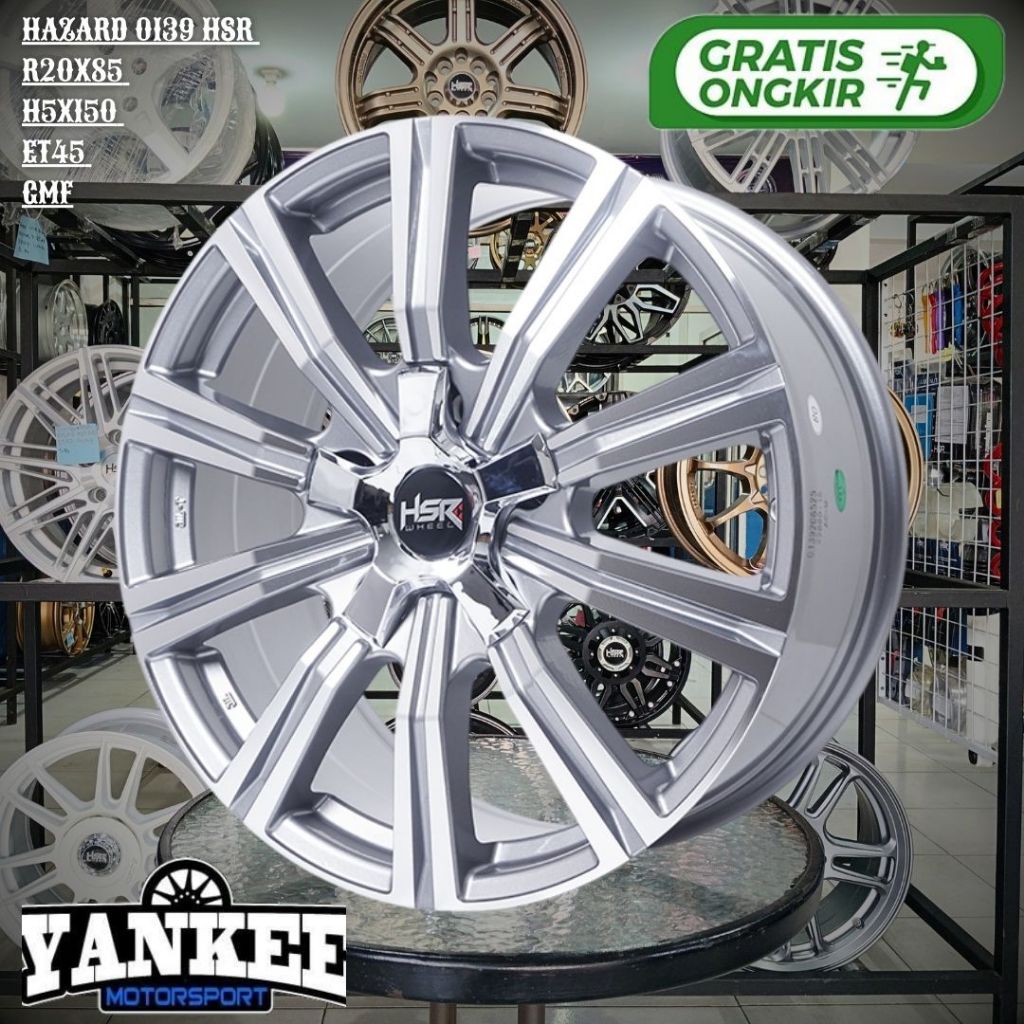 Velg Mobil Racing Ring 20 R20 PCD 5x150 untuk Land Cruiser,Sequoia, Tundra - HSR HAZARD 0139
